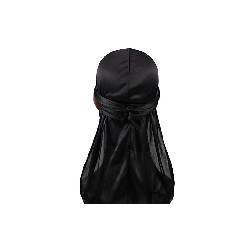 RAGBYB Men Silk Durag Long Straps Bandanas for Men Headwear