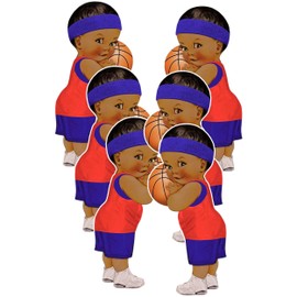 Basketball Baby Boy Cutouts Sport Party Decoration Single Sided Baby Shower Birthday (10 inches Tall)