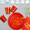 TabreMstr 175 Pieces Gold Disposable Party Dinnerware Set &Disposable Birthday