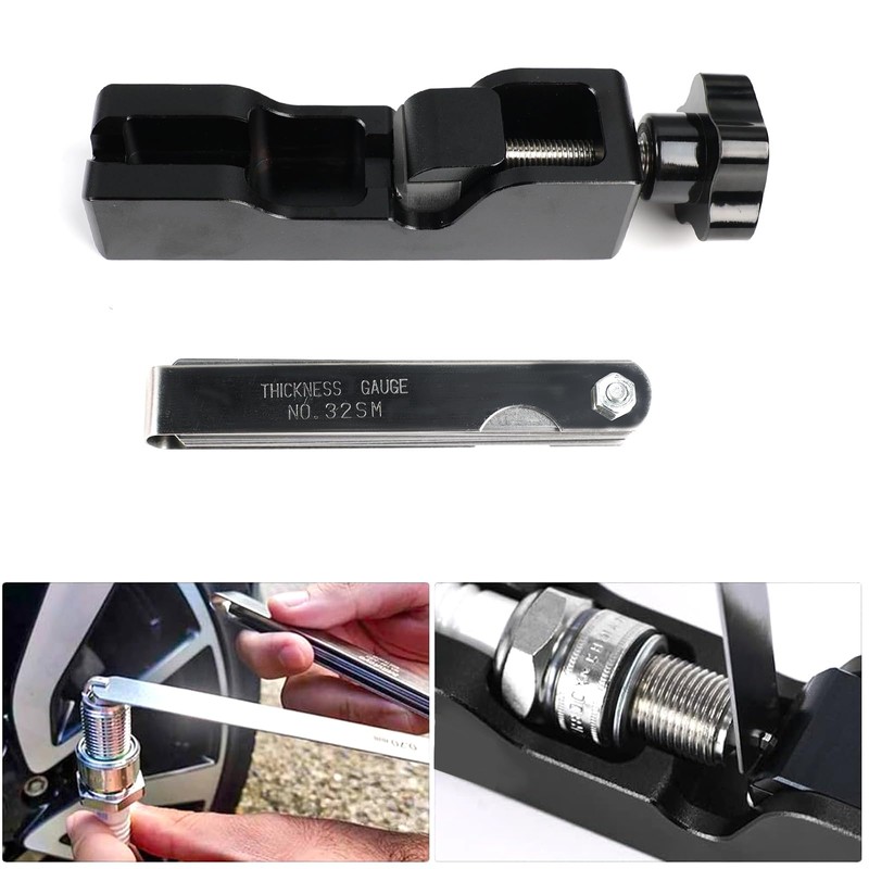 Spark Plug Gap Tool with 32-Blade Steel Feeler Gauge -
