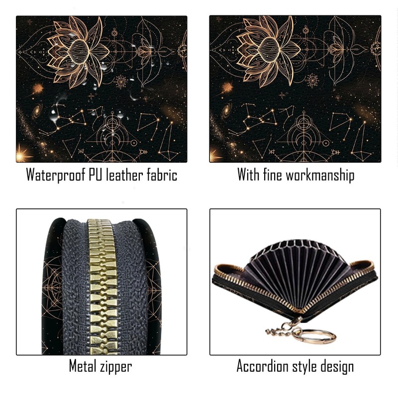 EFGWSDER RFID Blocking Credit Card Holder Wallet for Women Men,