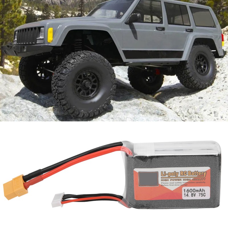 14.8V 4S 1600mAh 75C XT60 Plug RC Car Boat LiPO