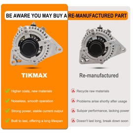 TIKMAX New Alternator for 2.5L Toyota Camry 2012-2015, RAV4 2009-2012, Scion tC 2011-2016, Replaces ‎11402 400-52452R 27060-0V010-84 104210-2270 210-0722 9664219-227