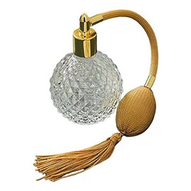 Topxome 100ml Air Bag Perfume Bottle Perfume Sprayer Air Bag Perfume Glass Container Pineapple Modeling Bottle Empty Spray Bottle (Clear Gold)