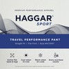 Haggar Men's Sport Travel Performance Straight Fit Flat Front Stretch