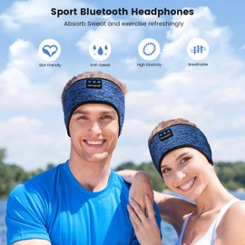 ink-topoint Sleep Headphones Headband Bluetooth 5.4 Soft Headphones for Sleeping & Sport with Thin Speakers,Wireless Music Earphones Tech Gifts for Men Women Teens Yoga Workout Fitness Relax Travel