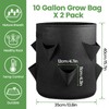 iPower 4-Pack 10 Gallon Strawberry Grow Bags, Vegetables Pots with