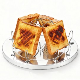 Rondauno Camp Stove Toaster Outdoor, Foldable Toaster for Camping