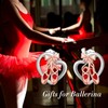 Ballet Shoes Earrings Sterling Silver Ballerina Dancer Studs Earrings, Ballet