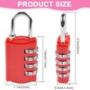 Pack of 6 Padlock Combination Lock, 4 Digit Padlock with