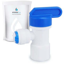 smardy Tank Valve Shut-off Valve for Storage Tank Osmosis System, 1/4 Inch (6.35 mm) Water Hose Shut-off Valve, Reverse Osmosis Water Tank Quick Fitting