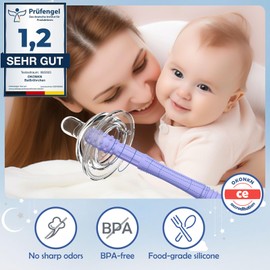Beißröhrchen Zahnungshilfe Beißring Baby esslernlöffel baby Bpa-Frei Silikon 5 Stück Us-Cpc Zugelassene Greifling (5 Stück-D)