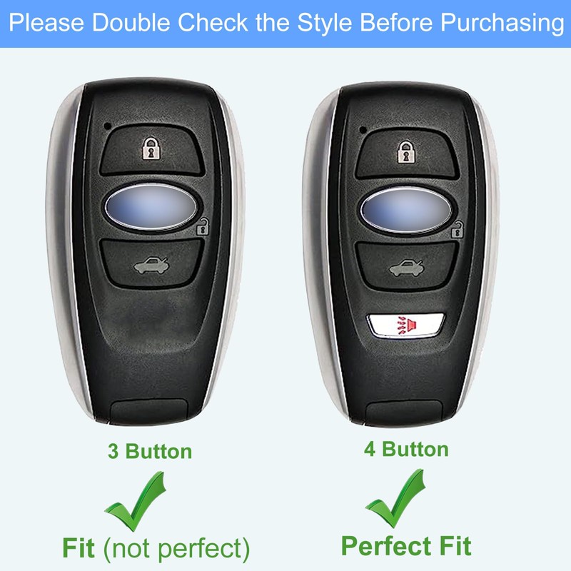 Aoocar Leather Key Fob Cover, Compatible with Subaru Forester CrossTrek