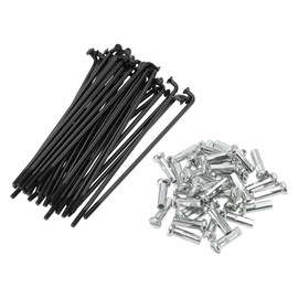 Motoforti Universal Bicycle Spokes Bike Wheel Spokes 14G 69mm Length Carbon Steel Black 1 Set