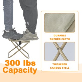 2IN1 Folding Stool & Crossbody Bag for Outdoor - Lightweight Collapsible Stool Purse Chair with 2 Pockets Small Portable Chair Camping Stools Hiking Fishing Beach Backpacking Gardening BBQ Picnics