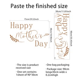 Happy Mother's Day HappyDecal - Mother's Day Party Decorations, Wall Decals for Mothers Day Theme Party Supplies (Happy Mother's Day)