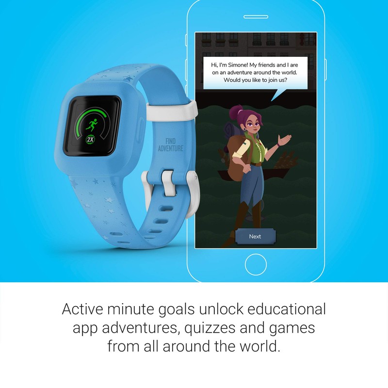 Garmin vivofit jr. 3 Fitness Tracker for Kids, Blue Stars