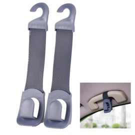 Hypersonic 2-Pack Car Backseat Organiser Hook Headrest Bag Hanger Vehicle Clothes Holder Black