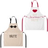 GRUSS & CO Apron Set with Saying "Bessere Hälfte" |
