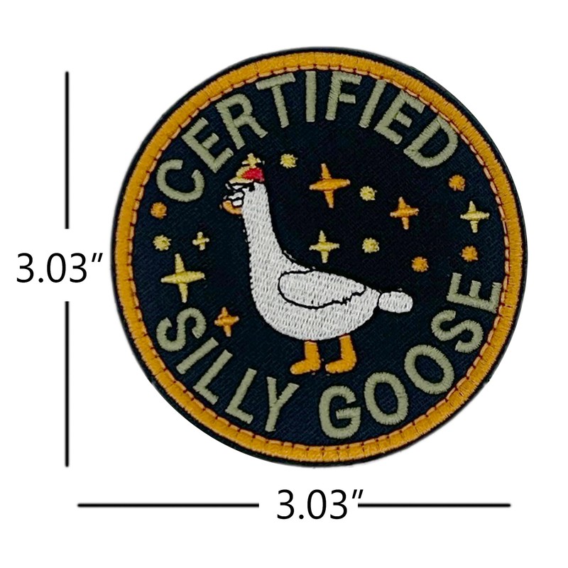 ASMEFY Goose Hook and Loop Morale Patch, Embroidered Cute Cartoon