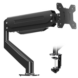 Suptek Single Monitor Mount,Adjustable Gas Spring Monitor Arm Desk Mount Monitor Stand Fits 17 20 22 23 24 26 27 32 33 inch Monitors,Holds up to 22 lbs, Black(MD18)