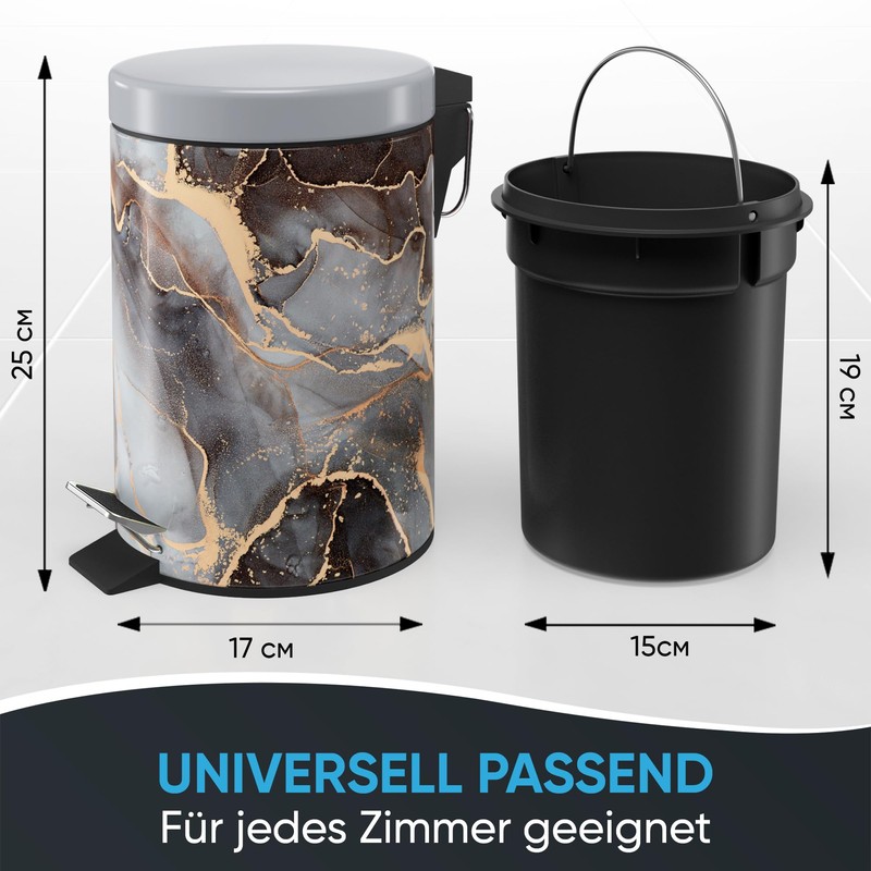 Sanilo Cosmetic Bin 3 L with Soft-Close Mechanism, Many Bathroom