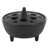 MUNEFE Iron Incense Burner, Black Iron Lotusly Shape Incense Pot,