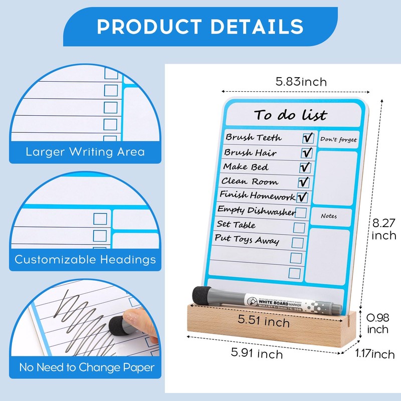 Magnetic Dry Erase Board to Do List Chore Charts for