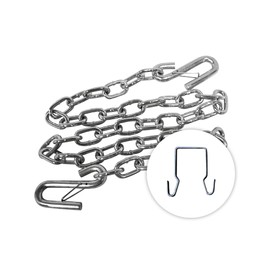 Rizz-Man Manufacturing Trailer Safety Chain with S Hooks on Both Ends & 2-1/2 inches Chain Hanger - 48 Inch Length, 1/4" Diameter, for Reliable Transportation (3000 LB)