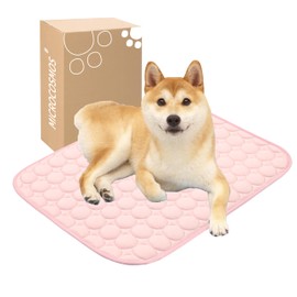 MICROCOSMOS Summer Cooling Mat & Sleeping Pad- Water Absorption Top, Materials Safe, Easy Carry, EZ Clean. Keep Cooling for Pets, Kids and Adults.(Pink, 24" x18")