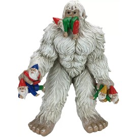 GlitZGlam Large Miniature Yeti and Gnomes for The Fairy Garden. A Large Garden Gnome Figur