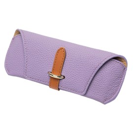 TQUXNGA Brillenschutztaschen Brillenetui PU für Sonnenbrillen Aufbewahrungstasche Brillenhalter, hellviolett