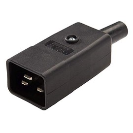 PremiumCord Mains Connection 230 V Plug 16 A, IEC C20, IEC60320, Colour: Black
