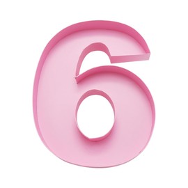 Cardboard Number Cutout Fillable Papier Mache Charcuterie Board Cute Birthday Food Tray for Treats 12" (Pink, 6 or 9 Shape)