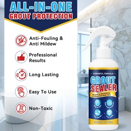 Grout Sealer, Waterproof Granite Sealer Spray, Long Lasting Clear Grout Sealant for Tile Grout, Marble, Granite, Limestone, Indoor & Outdoor