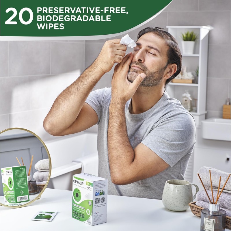 Optase Tea Tree Oil Eyelid Cleansing Wipes - Daily Hygiene