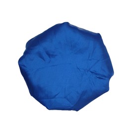 FELEFI Silky Satin Night Sleep Cap Hair Bonnet Wide Band (Blue)