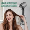 Hair Dryer Holder, Self-Adhesive Wall Mounted No Drill Hair Dryer