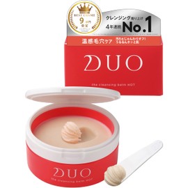 DUO The Cleansing Balm, Hot 3.2 oz (90 g), Pore Care with Pocapo Cover, Warm, Massage, Softens Skin and Cleans, Clean Dirt, Yuzu Ginger Floral Essential Oil Scent> Eyelash Ectic OK W Face Wash Not Required
