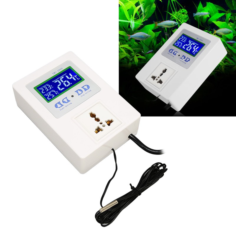 Digital Temperature Controller LCD Display Heating Cooling Thermostat Controller for