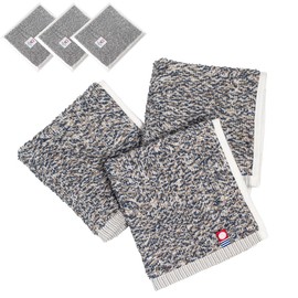 TAVARAT Towel Handkerchief, Handkerchief, Men's, Gift, Individual Packaging, Imabari, Hand Towel, 9.1 x 9.6 inches (230 x 245 mm), Set of 3 (Heather Navy)