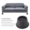 6Pcs Furniture Risers Round Plastic Furniture Lift Riser for Bed