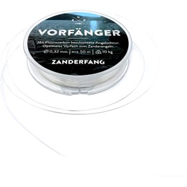 Zander Leader Fluorocarbon Fishing Line - 0.32mm, 50m, 10kg Load Capacity