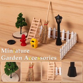 TIESOME Miniatures Dollhouse Garden,Garden Pcs 1:12 Scale Mini Garden Dollhouse Accessories Bench Model Decoration for Dollhouse Boys and Girls Play Entertainment Supplies