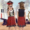 Jurebecia Girls Pirate Costume Toddler Kids Princess Buccaneer Costume Dress