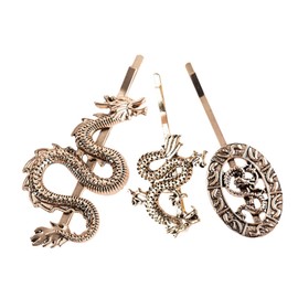 NOLITOY Pcs Dragon Hair Clip Set Punk Retro Bobby Pins Metal Hair Accessories for Girls