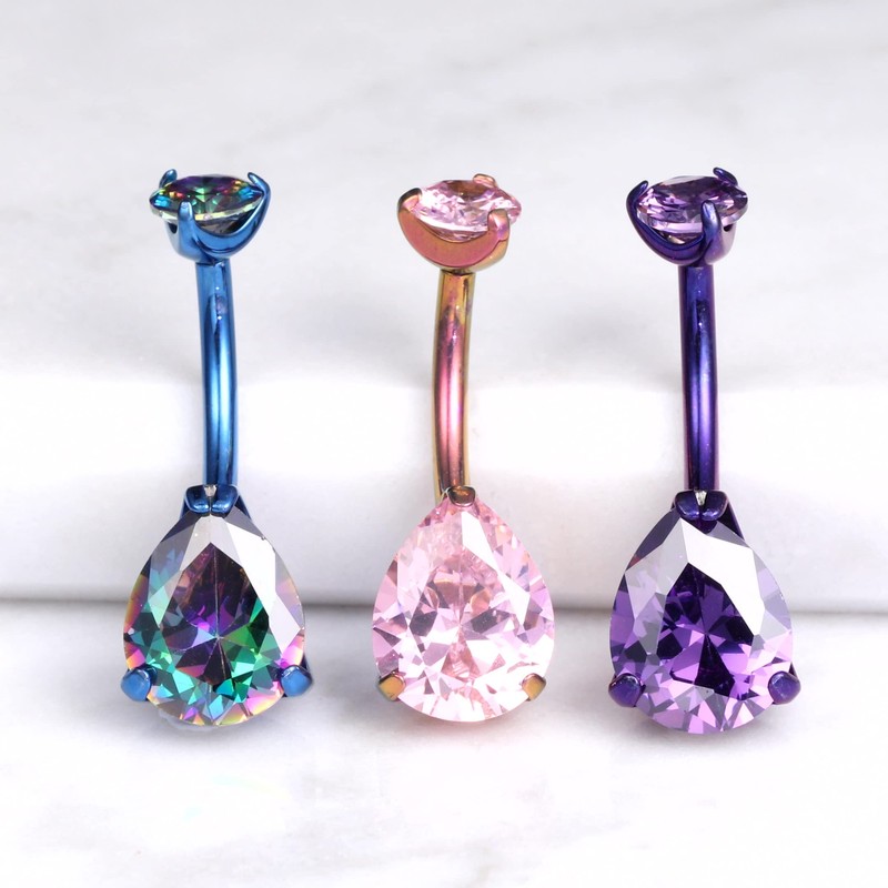 limerencia G23 Titanium Belly Button Rings hypoallergenic medical implant grade
