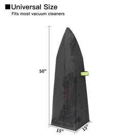 Chuanke Upright Vacuum Cleaner Storage Bag 420D PVC Dustproof and Waterproof Cleaner Protective Black Cover