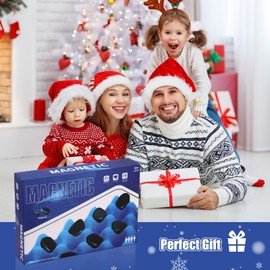 Magnetic Chess Game - Multiplayer Magnet Board Game, Strategy Table Top Magnet Game with Sponge Groove, Portable Magnetic Battle Chess with Storage Bag, Fun Chess Board Fami-ly Games