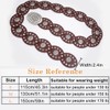 Heyjoin Oval Disc Belt for Women Wide Leather Concho Belts